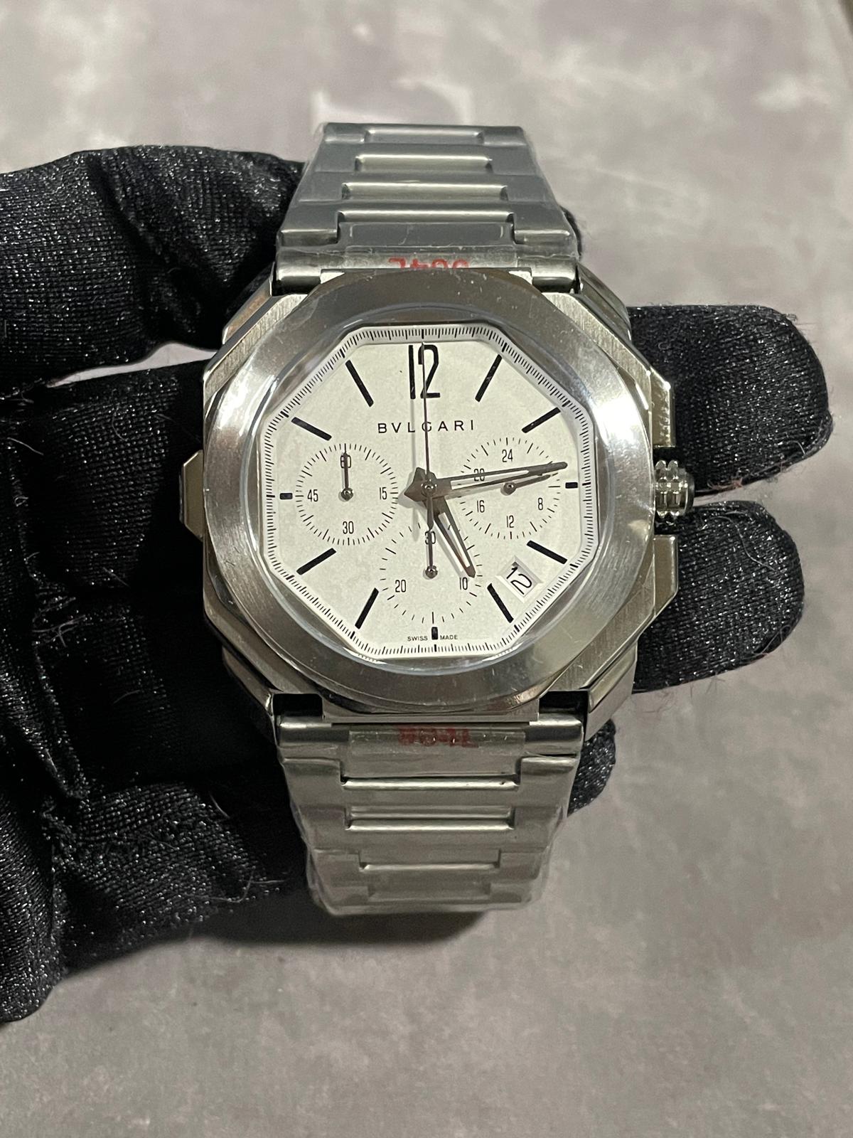 Bvlgari Octo Roma Finissimo Chronograph Steel White Dial