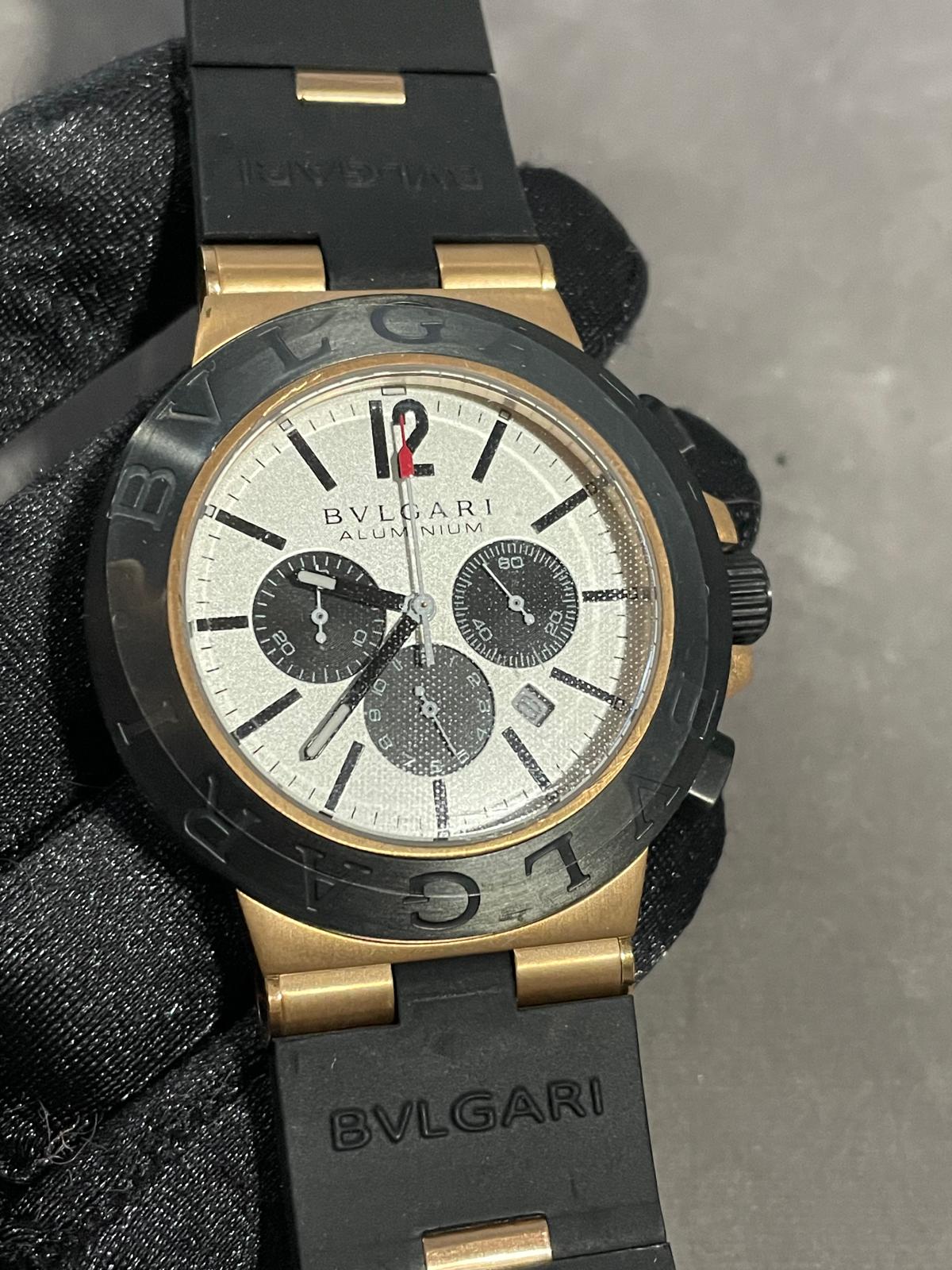 Bvlgari Diagona Gold Black Chronograph