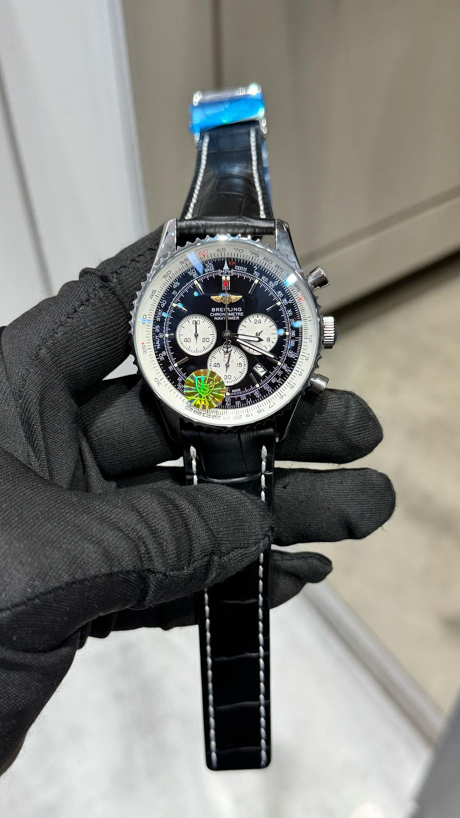 Breitling Navitimer White Chronograph Black Dial