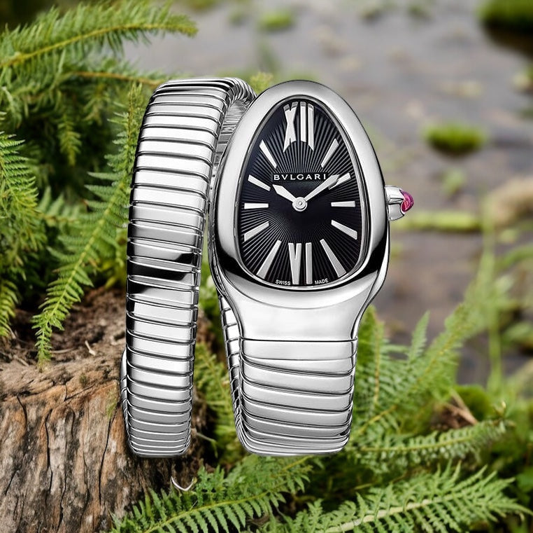Bvlgari Serpenti Tubogas Steel Black Dial