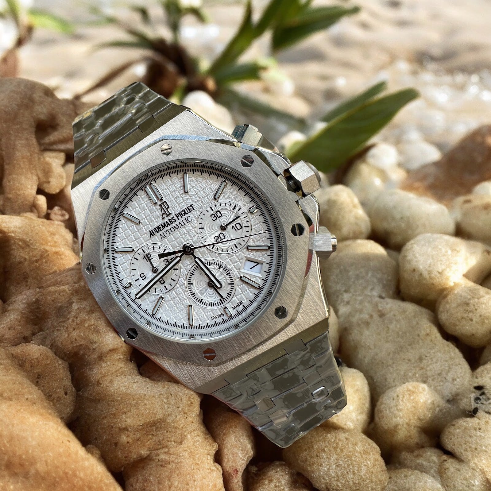 Audemars Piguet Royal Oak Chronograph Silver White Dial