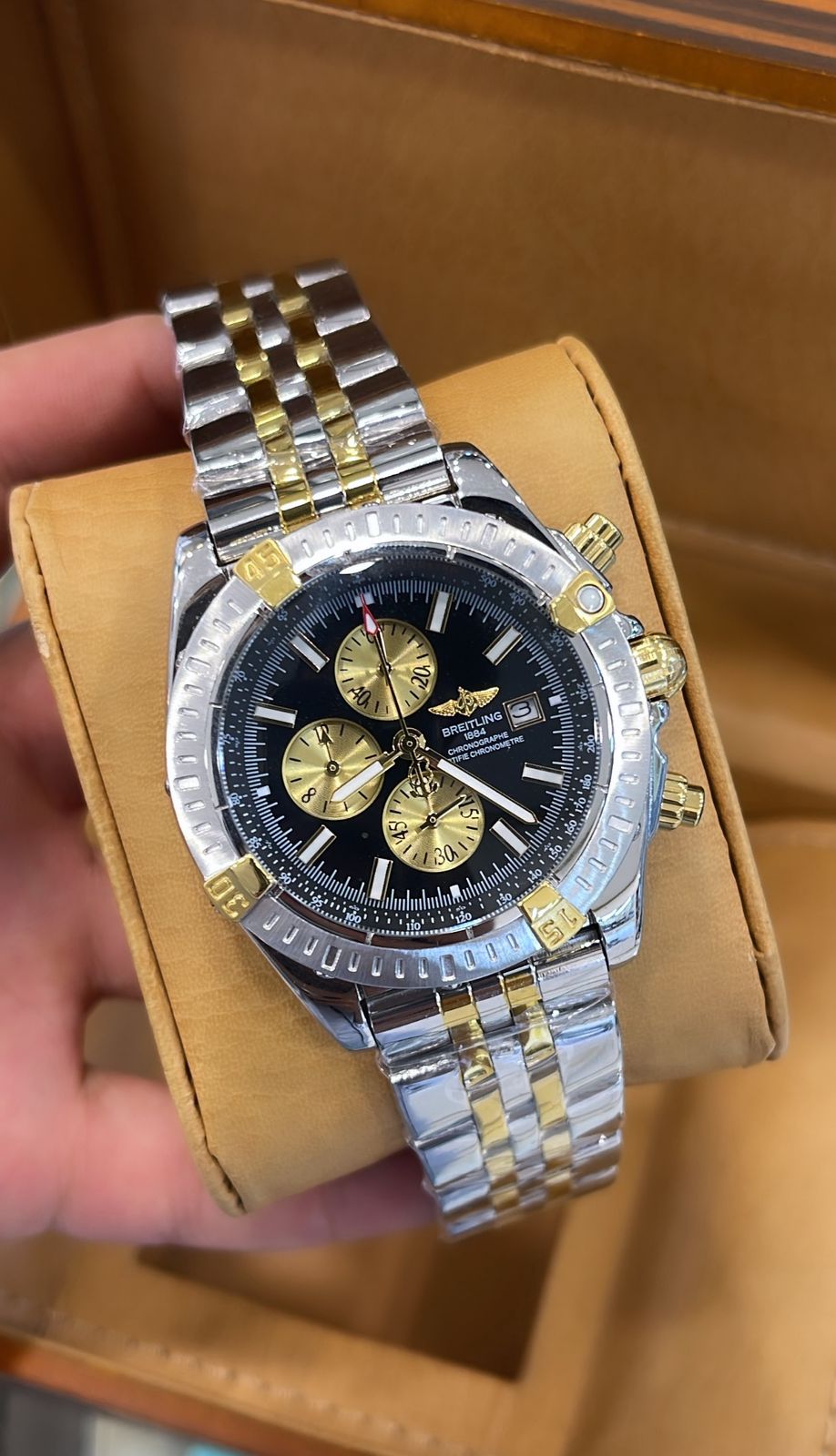 Breitling Chronomat Bentley Two Tone Black Dial