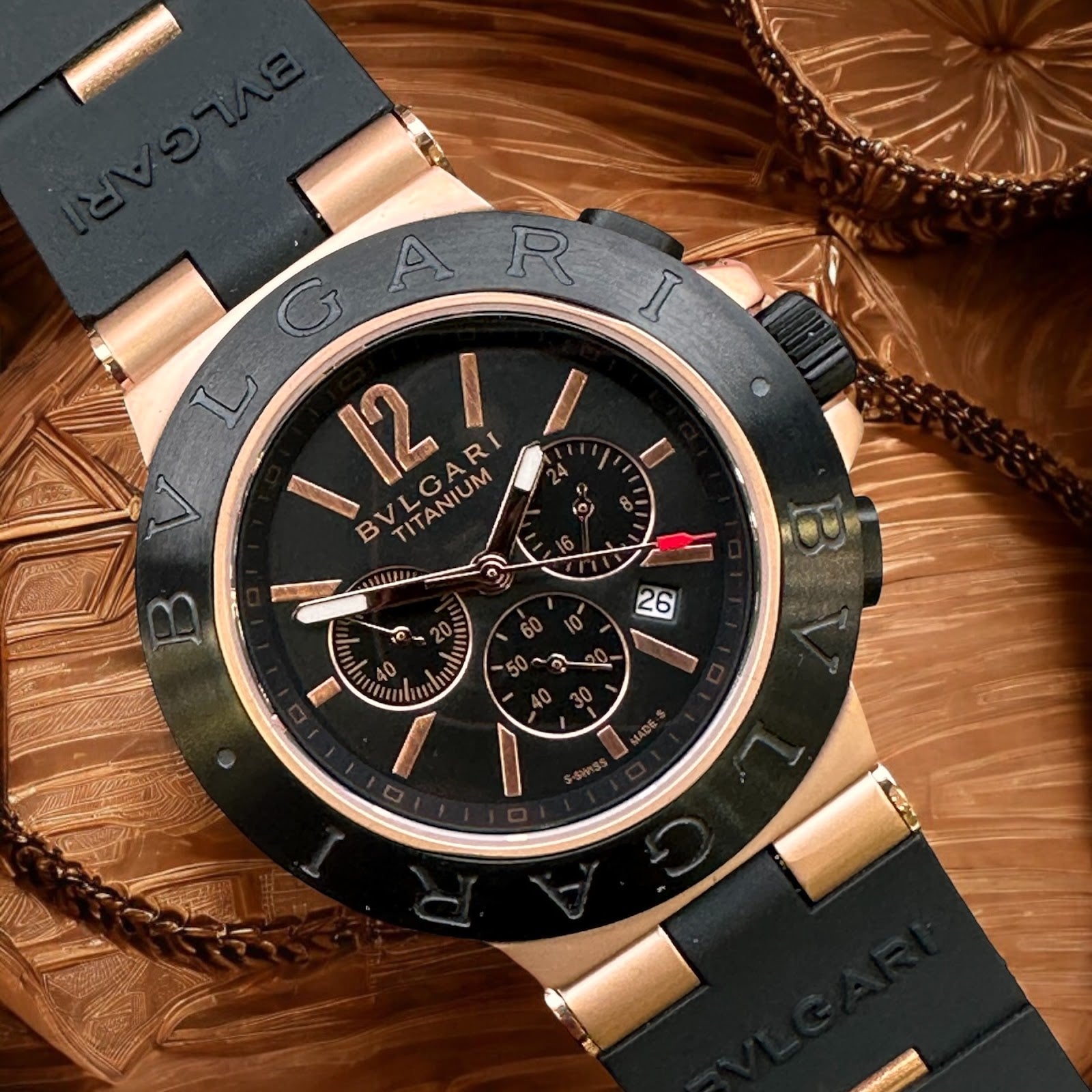 Bulgari Diagono Titanium Gold Black