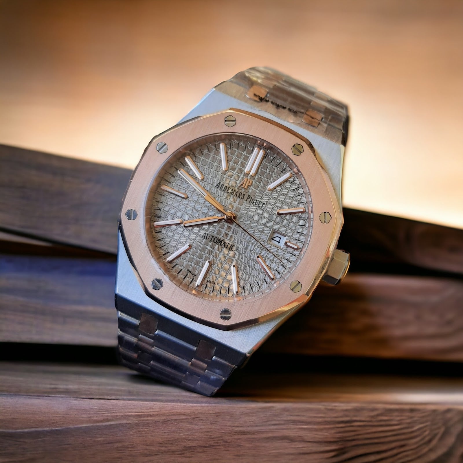 Audemars Piguet Royal Oak Offshore Two Tone Gold Silver Dial